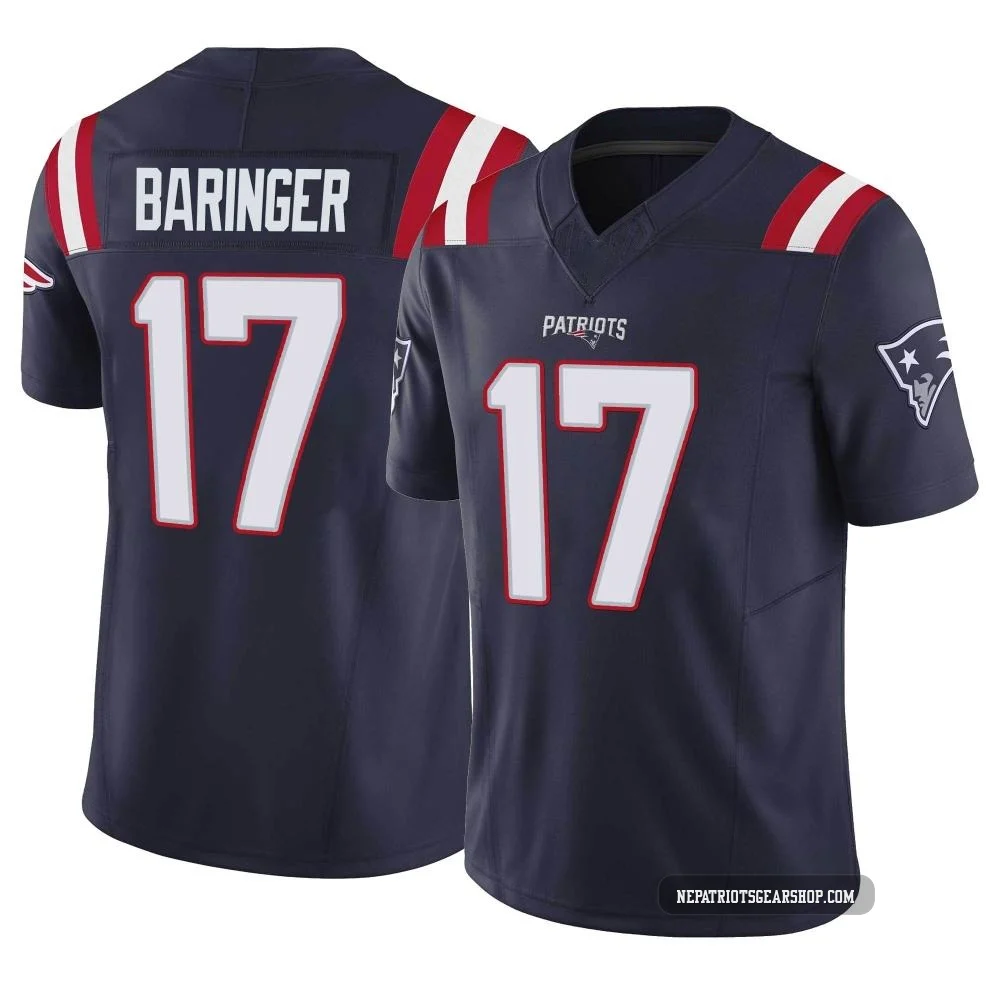 Bryce Baringer ＃17 New England Patriots Limited Vapor F.U.S.E. Jersey - Men's Navy