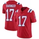 Bryce Baringer ＃17 New England Patriots Limited Vapor Untouchable Alternate Jersey - Men's Red