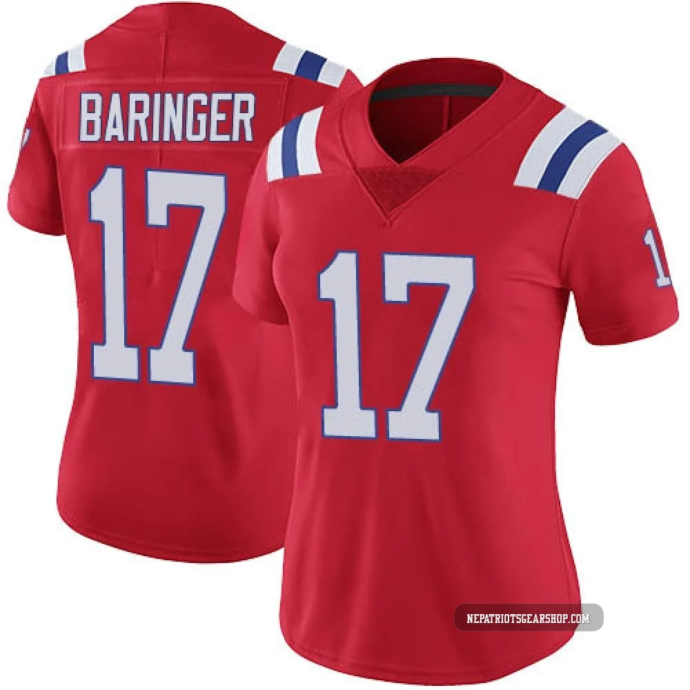 Bryce Baringer ＃17 New England Patriots Limited Vapor Untouchable Alternate Jersey - Women's Red