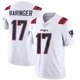 Bryce Baringer ＃17 New England Patriots Limited Vapor Untouchable Jersey - Men's White