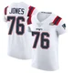 Caleb Jones ＃76 New England Patriots Elite Vapor Untouchable Super Bowl LX Patch Jersey - Men's White