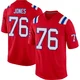 Caleb Jones ＃76 New England Patriots Game Alternate Jersey - Men's Red
