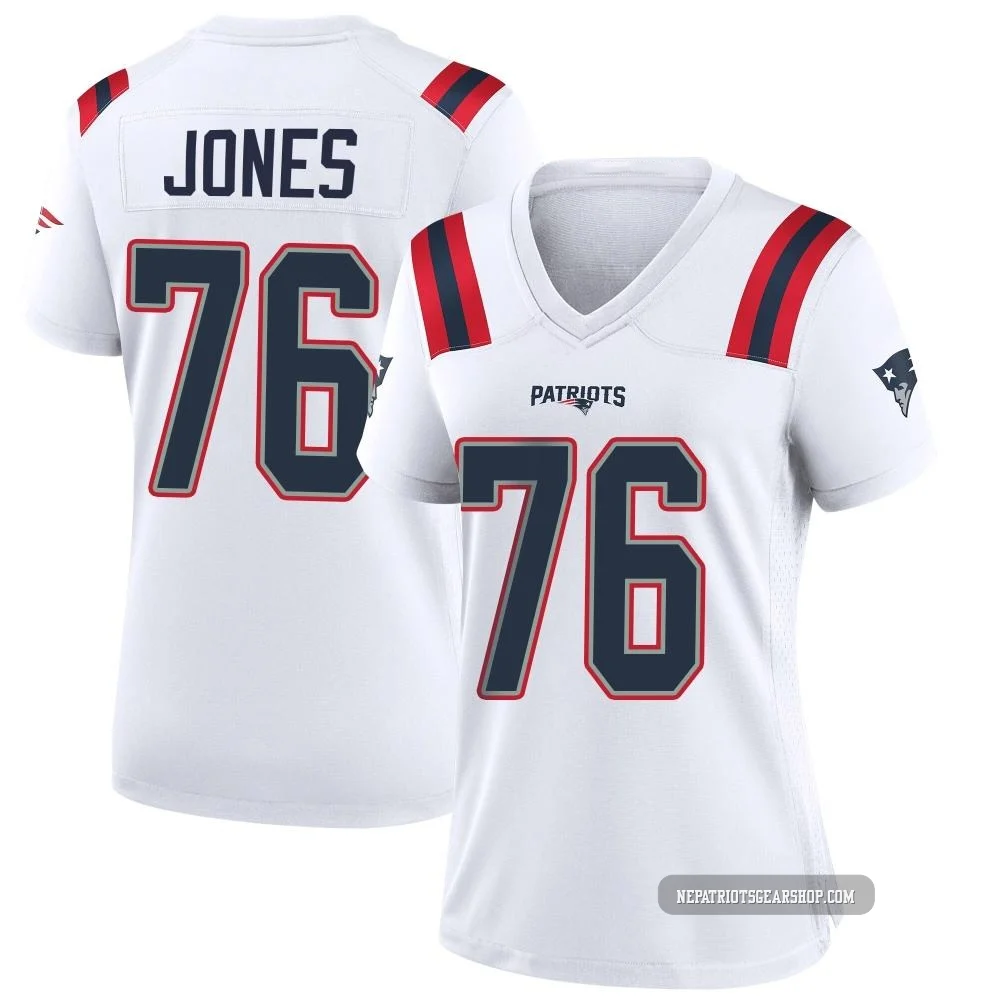 Caleb Jones ＃76 New England Patriots Game Jersey - Women's White