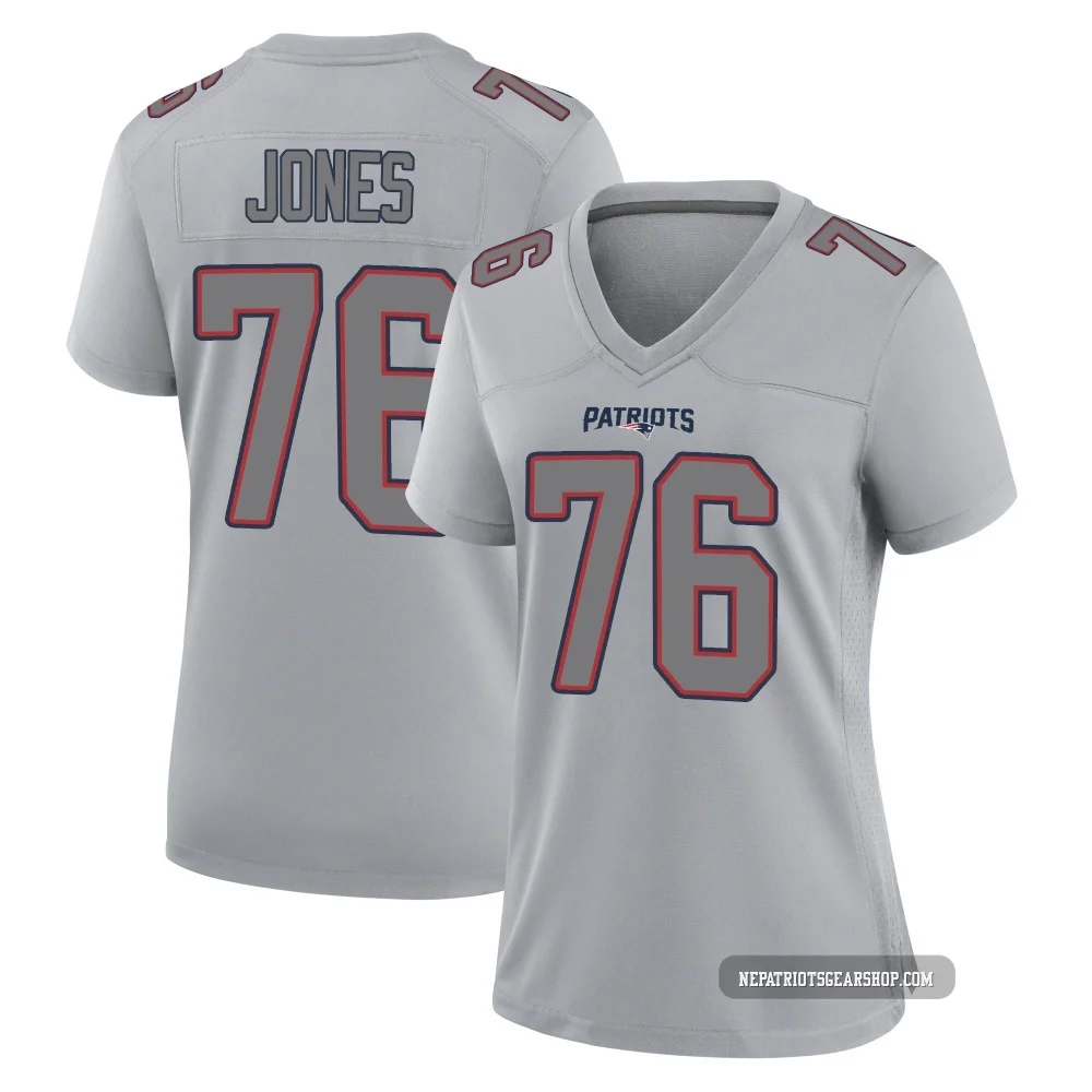 Caleb Jones ＃76 New England Patriots Game Silver Atmosphere Fashion Jersey - Women's