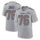 Caleb Jones ＃76 New England Patriots Game Silver Atmosphere Fashion Super Bowl LX Patch Jersey - Men's
