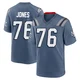 Caleb Jones ＃76 New England Patriots Game Storm 2025 Rivalries Collection Jersey - Men's Blue