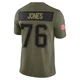 Caleb Jones ＃76 New England Patriots Limited 2025 Salute to Service Jersey - Men's Olive