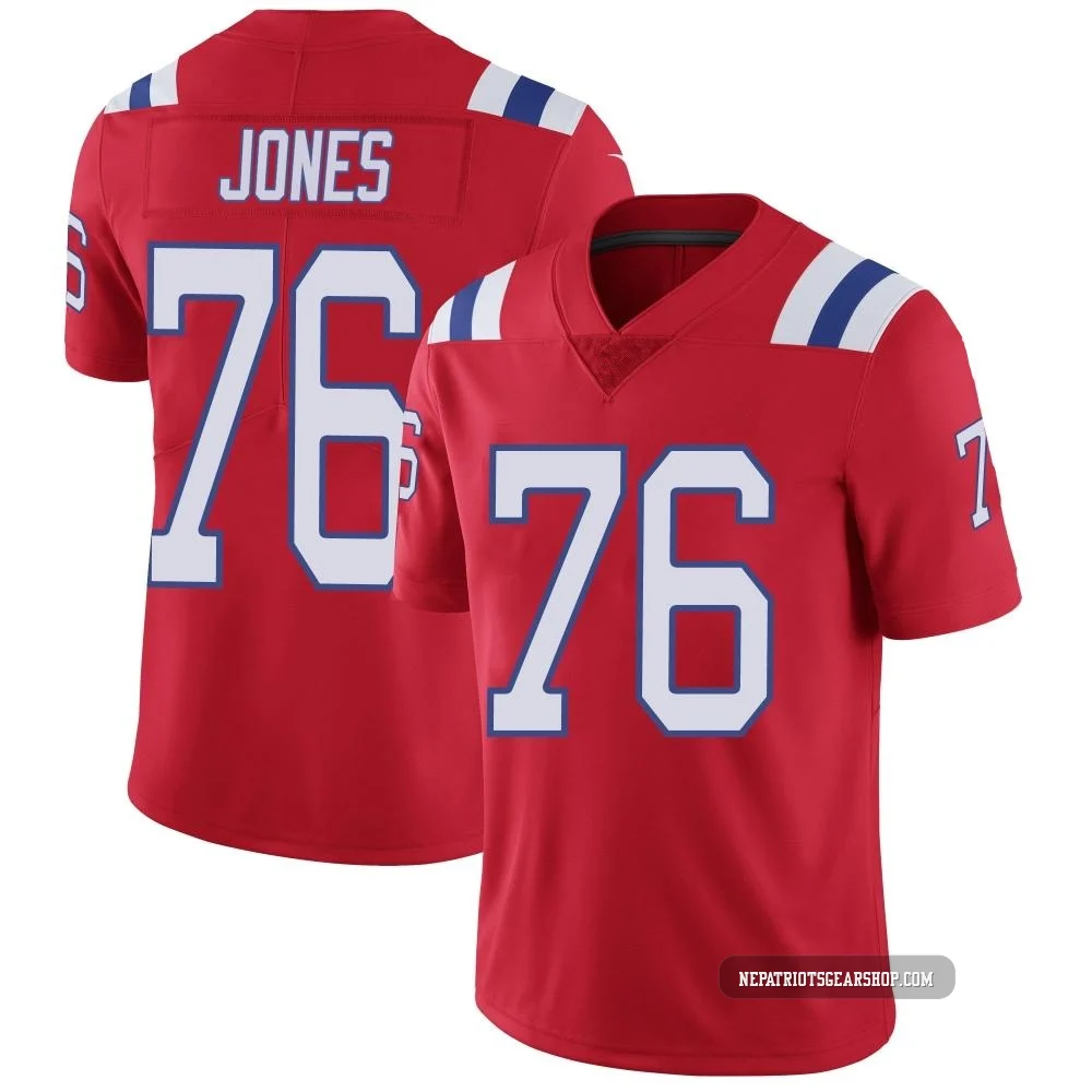 Caleb Jones ＃76 New England Patriots Limited Vapor Untouchable Alternate Jersey - Men's Red
