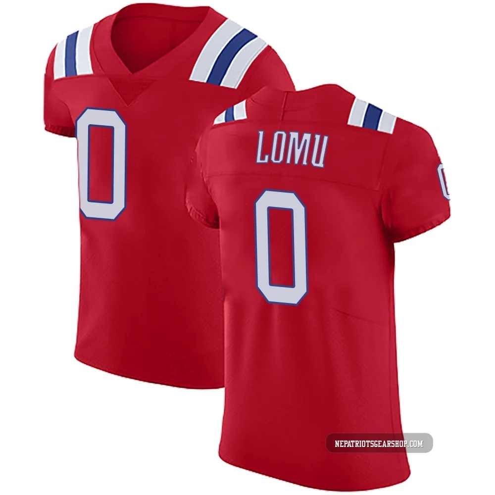 Caleb Lomu ＃0 New England Patriots Elite Vapor Untouchable Alternate Jersey - Men's Red