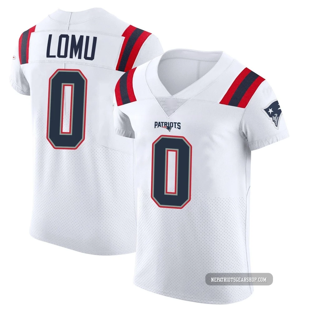 Caleb Lomu ＃0 New England Patriots Elite Vapor Untouchable Jersey - Men's White