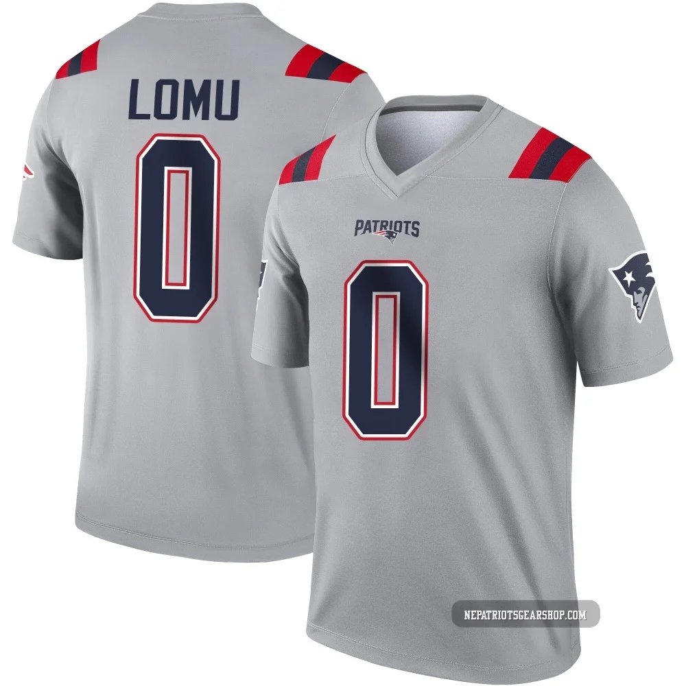 Caleb Lomu ＃0 New England Patriots Legend Inverted Jersey - Men's Gray