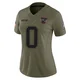 Caleb Lomu ＃0 New England Patriots Limited 2025 Salute to Service Jersey - Women's Olive
