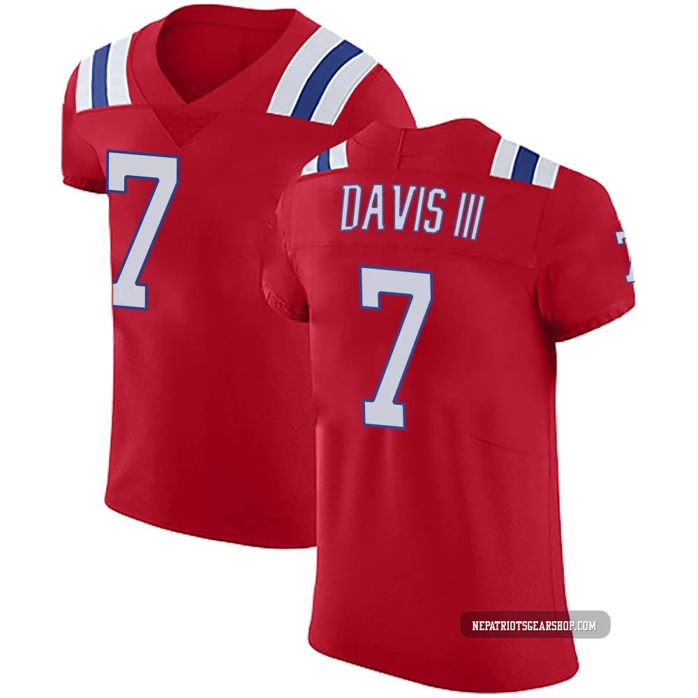 Carlton Davis III ＃7 New England Patriots Elite Vapor Untouchable Alternate Jersey - Men's Red