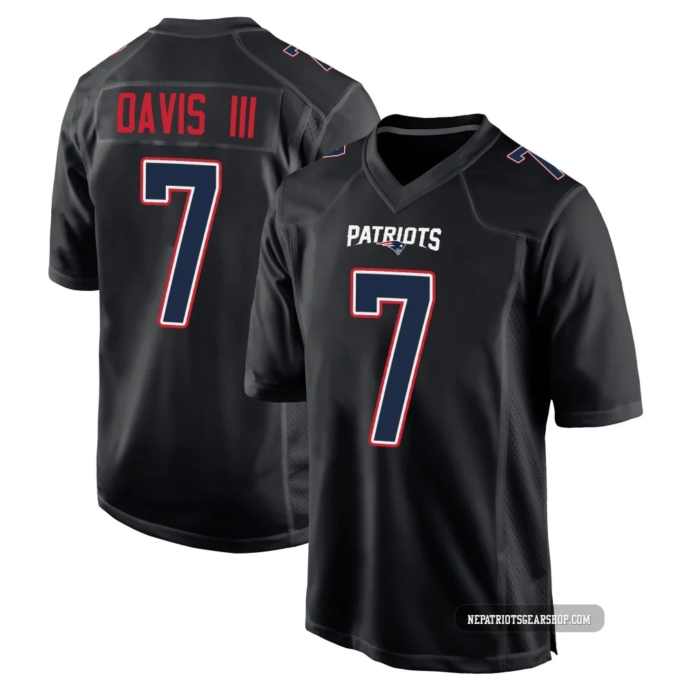 Carlton Davis III ＃7 New England Patriots Game Carbon Fashion Jersey - Men's Black
