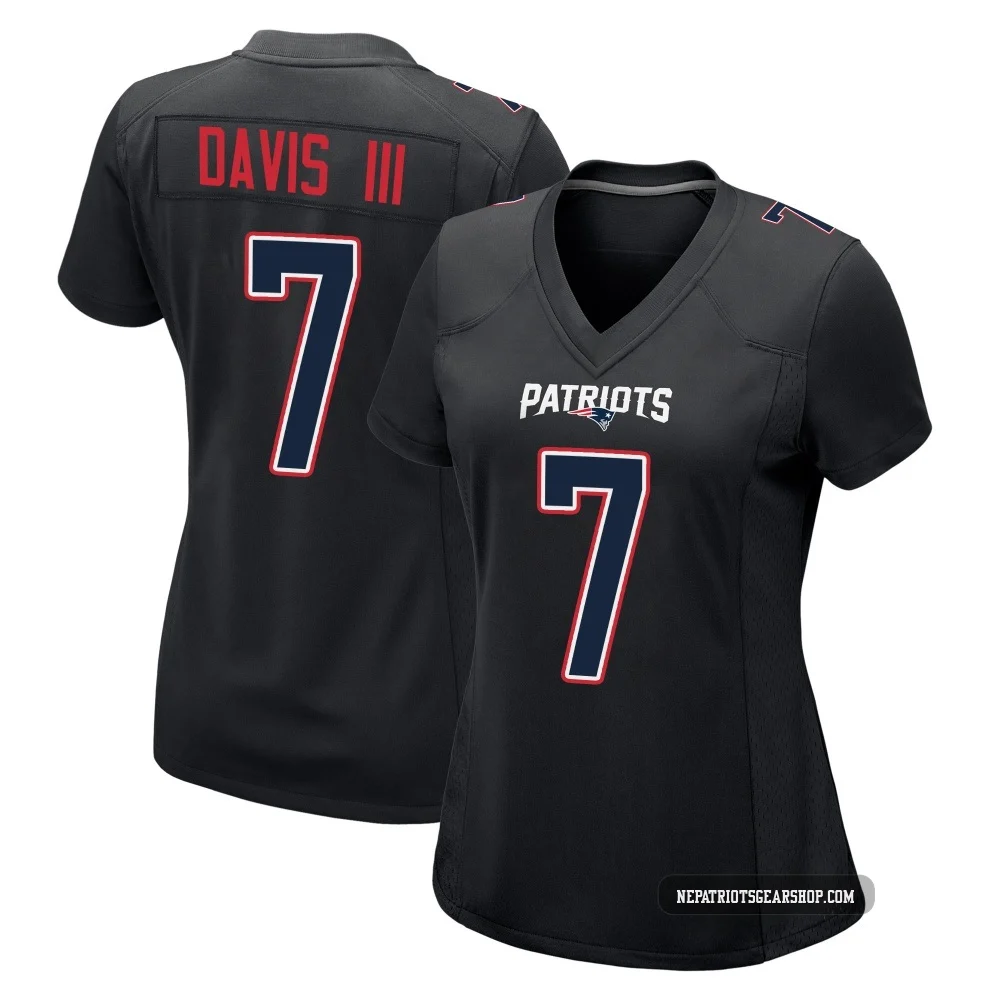 Carlton Davis III ＃7 New England Patriots Game Carbon Fashion Jersey - Women's Black