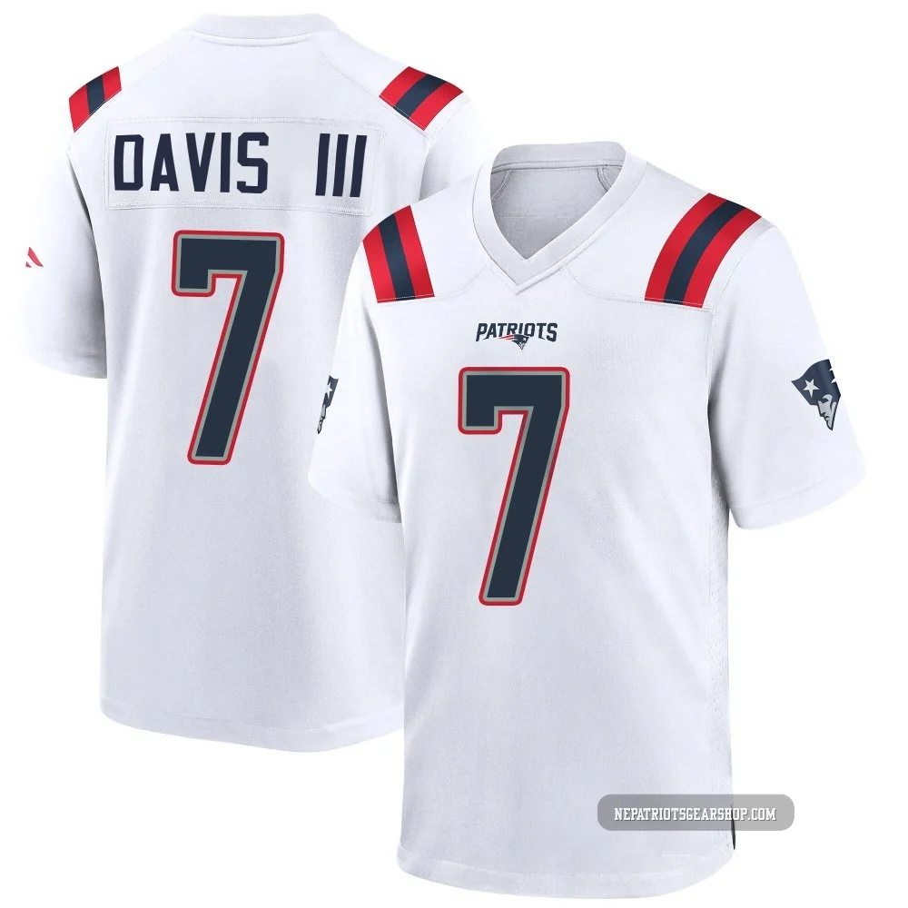 Carlton Davis III ＃7 New England Patriots Game Jersey - Men's White