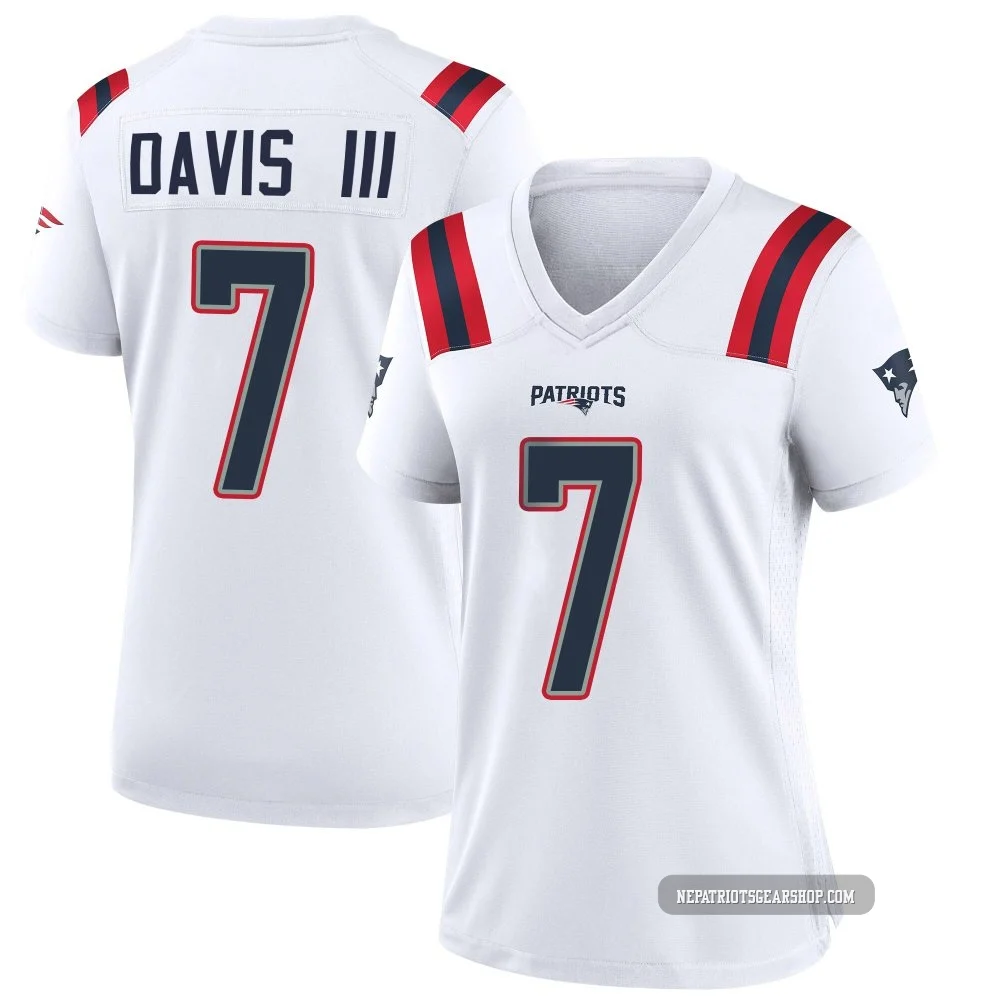 Carlton Davis III ＃7 New England Patriots Game Jersey - Women's White