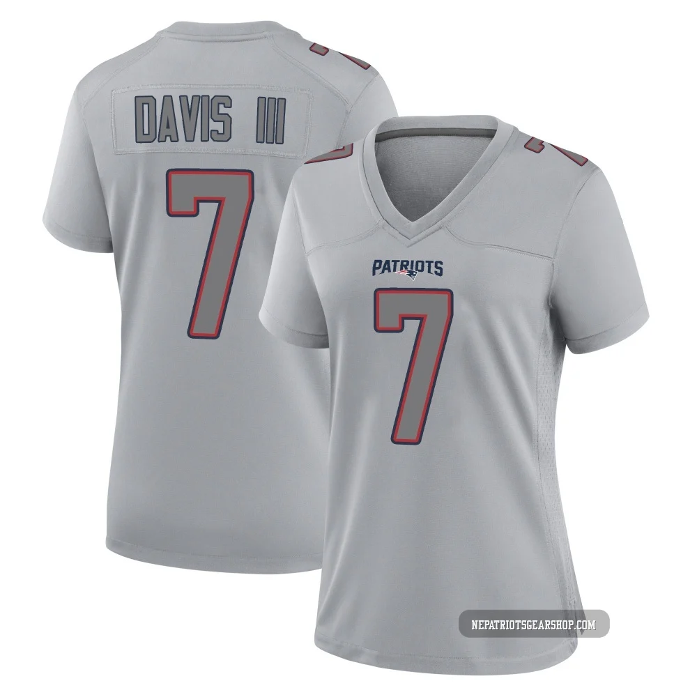 Carlton Davis III ＃7 New England Patriots Game Silver Atmosphere Fashion Jersey - Women's