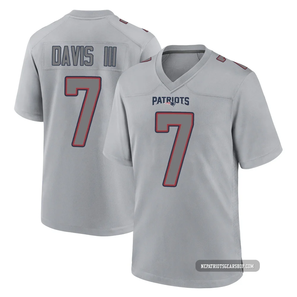 Carlton Davis III ＃7 New England Patriots Game Silver Atmosphere Fashion Jersey - Youth
