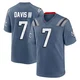 Carlton Davis III ＃7 New England Patriots Game Storm 2025 Rivalries Collection Jersey - Men's Blue
