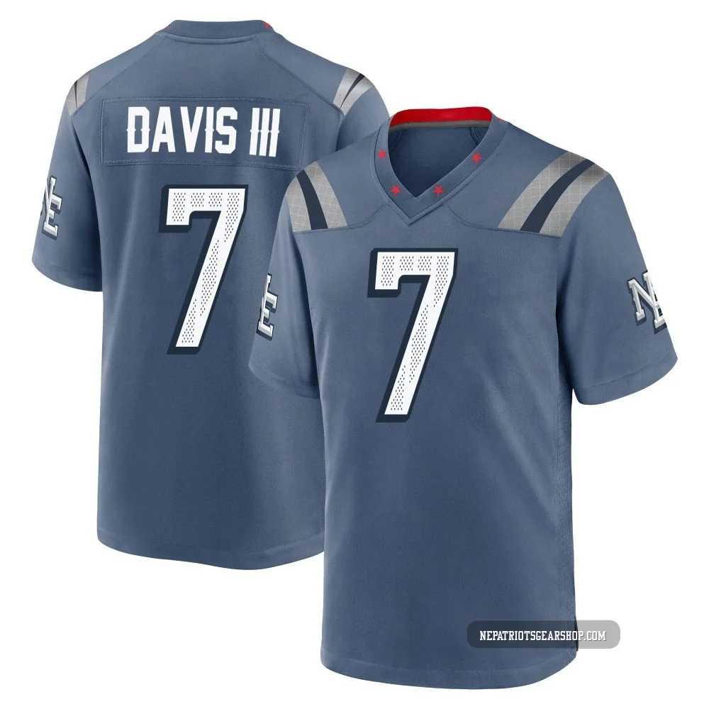 Carlton Davis III ＃7 New England Patriots Game Storm 2025 Rivalries Collection Jersey - Youth Blue