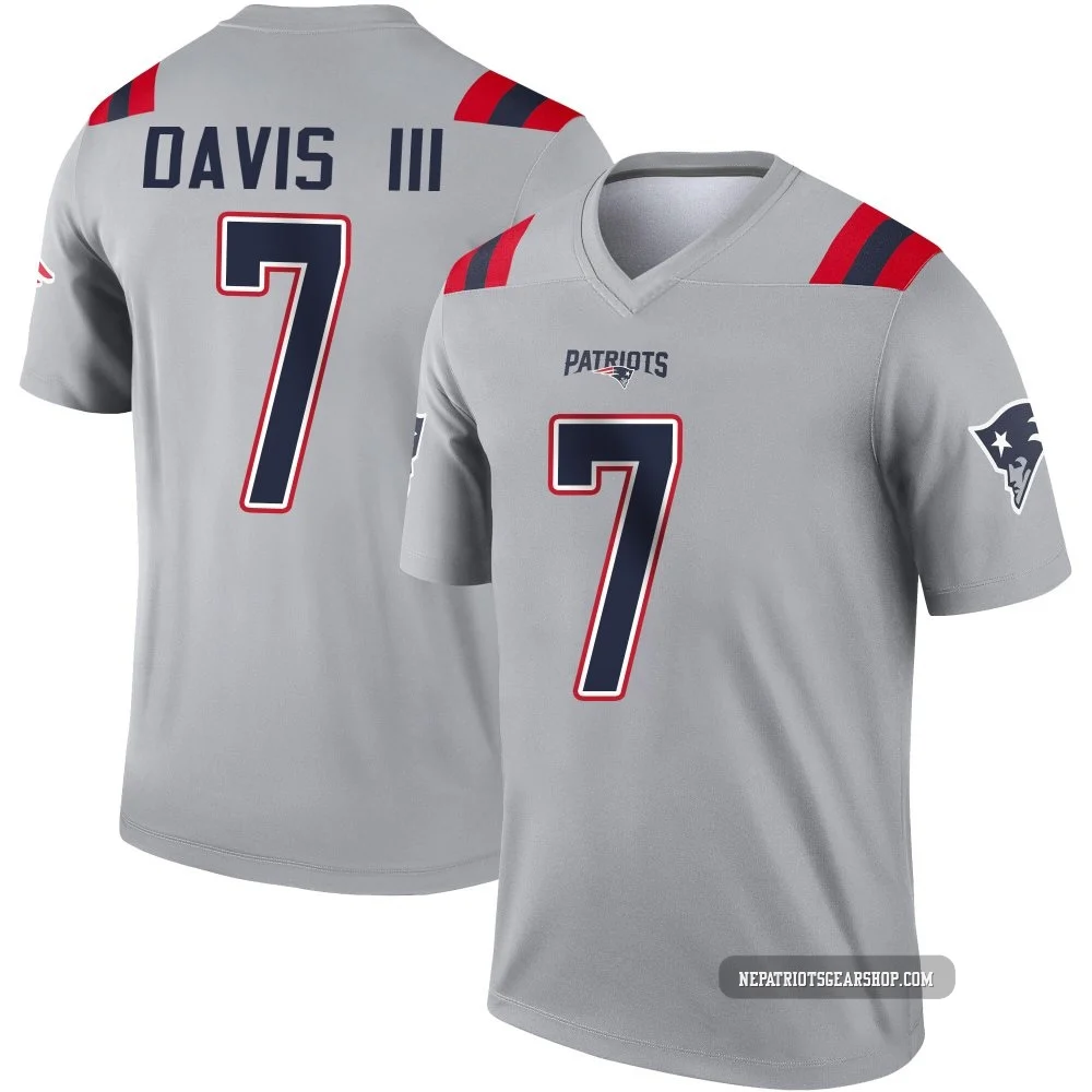 Carlton Davis III ＃7 New England Patriots Legend Inverted Jersey - Men's Gray