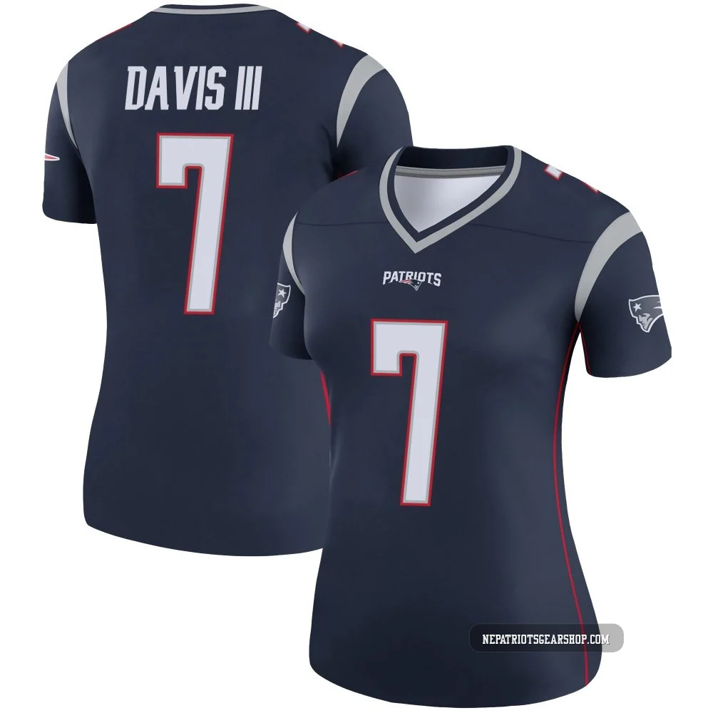 Carlton Davis III ＃7 New England Patriots Legend Jersey - Women's Navy