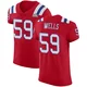Carson Wells ＃59 New England Patriots Elite Vapor Untouchable Alternate Super Bowl LX Patch Jersey - Men's Red