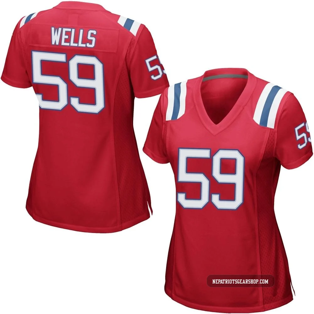 Carson Wells ＃59 New England Patriots Game Alternate Jersey - Women's Red