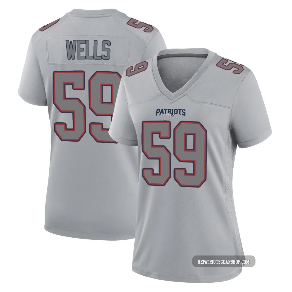 Carson Wells ＃59 New England Patriots Game Silver Atmosphere Fashion Jersey - Women's