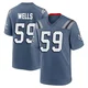 Carson Wells ＃59 New England Patriots Game Storm 2025 Rivalries Collection Jersey - Men's Blue