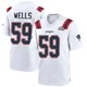 Carson Wells ＃59 New England Patriots Game Super Bowl LX Patch Jersey - Youth White