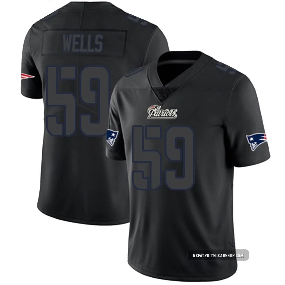 Carson Wells ＃59 New England Patriots Limited Jersey - Men's Black Impact