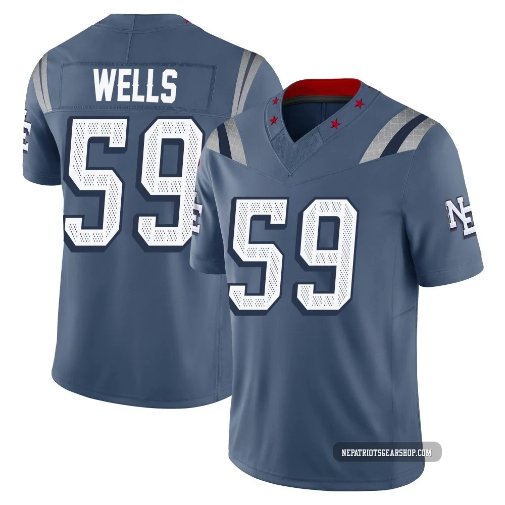 Carson Wells ＃59 New England Patriots Limited Storm 2025 Rivalries Collection Jersey - Men's Blue