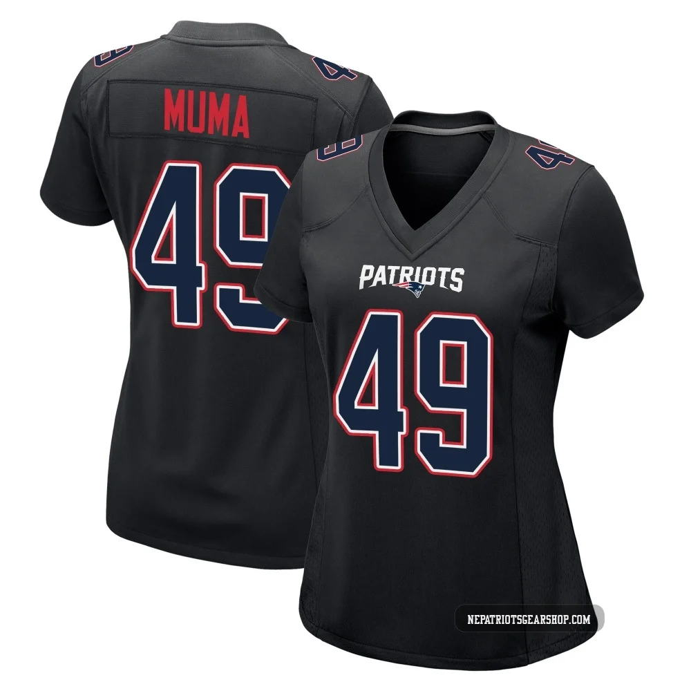 Chad Muma ＃49 New England Patriots Game Carbon Fashion Jersey - Women's Black