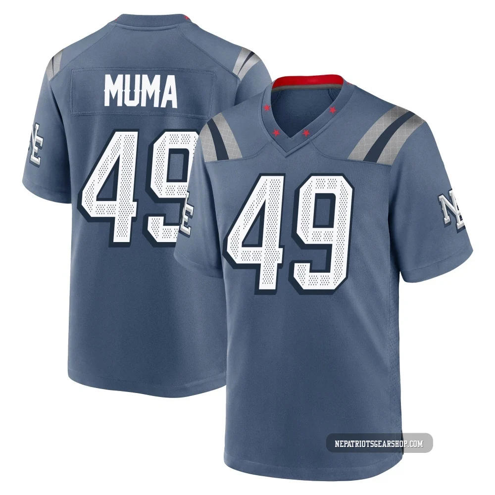 Chad Muma ＃49 New England Patriots Game Storm 2025 Rivalries Collection Jersey - Men's Blue