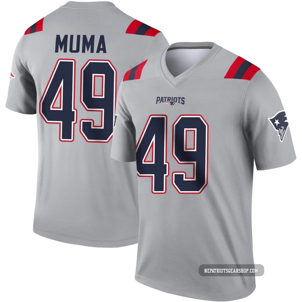 Chad Muma ＃49 New England Patriots Legend Inverted Jersey - Men's Gray