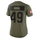 Chad Muma ＃49 New England Patriots Limited 2025 Salute to Service Jersey - Women's Olive