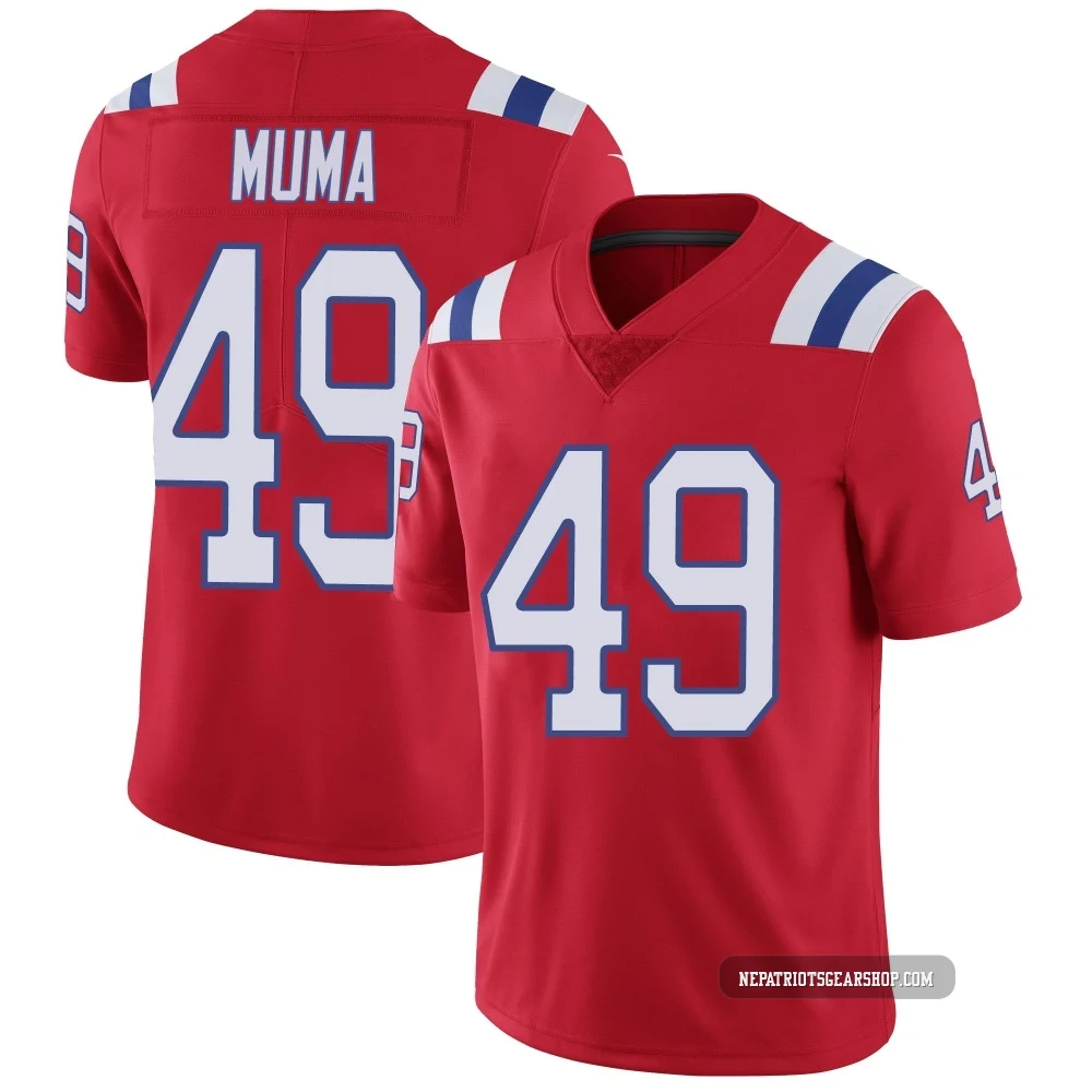 Chad Muma ＃49 New England Patriots Limited Vapor Untouchable Alternate Jersey - Youth Red