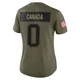 Channing Canada ＃0 New England Patriots Limited 2025 Salute to Service Jersey - Women's Olive