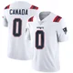 Channing Canada ＃0 New England Patriots Limited Vapor Untouchable Jersey - Men's White