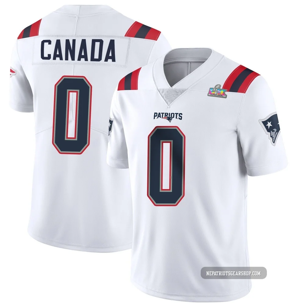 Channing Canada ＃0 New England Patriots Limited Vapor Untouchable Super Bowl LX Patch Jersey - Youth White