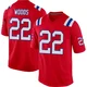 Charles Woods ＃22 New England Patriots Game Alternate Jersey - Men's Red