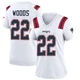Charles Woods ＃22 New England Patriots Game Jersey - Women's White