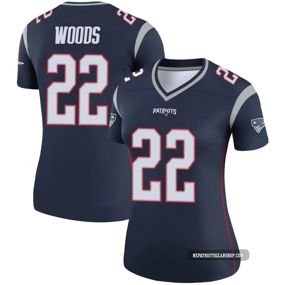 Charles Woods ＃22 New England Patriots Legend Jersey - Women's Navy