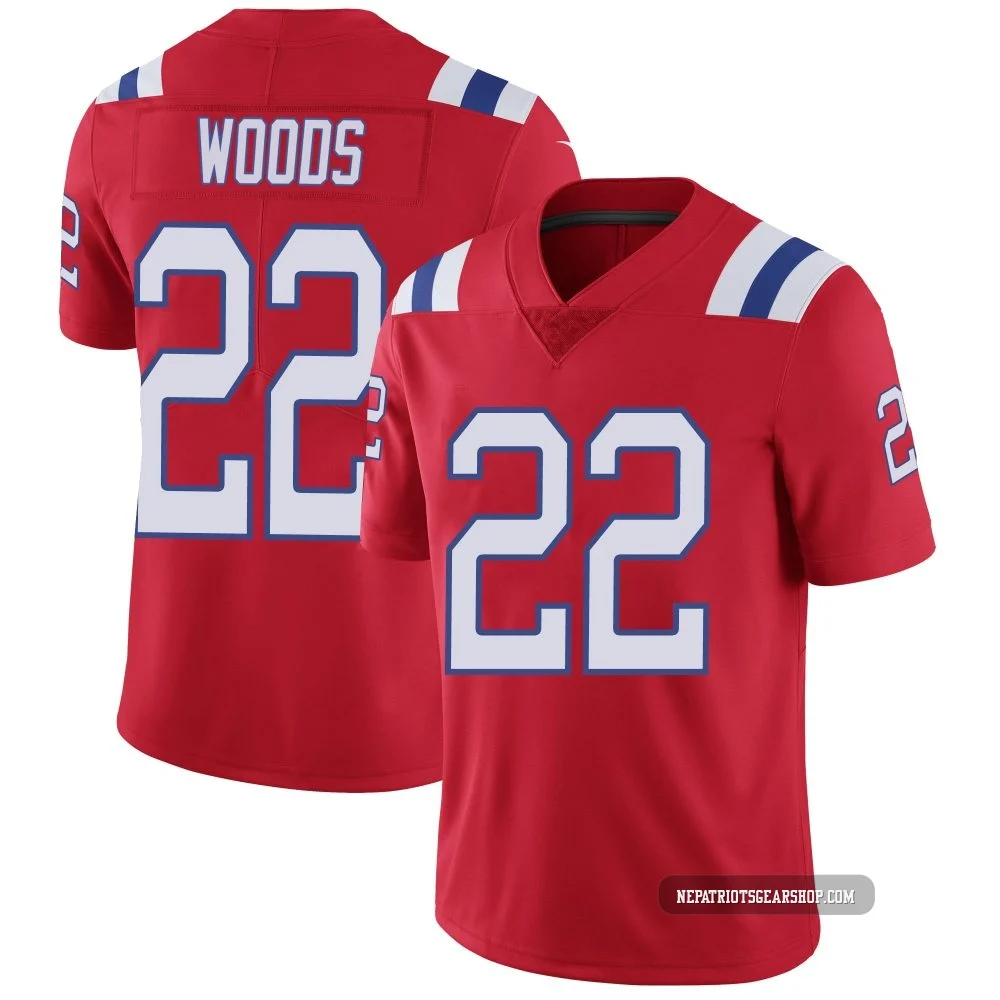 Charles Woods ＃22 New England Patriots Limited Vapor Untouchable Alternate Jersey - Men's Red