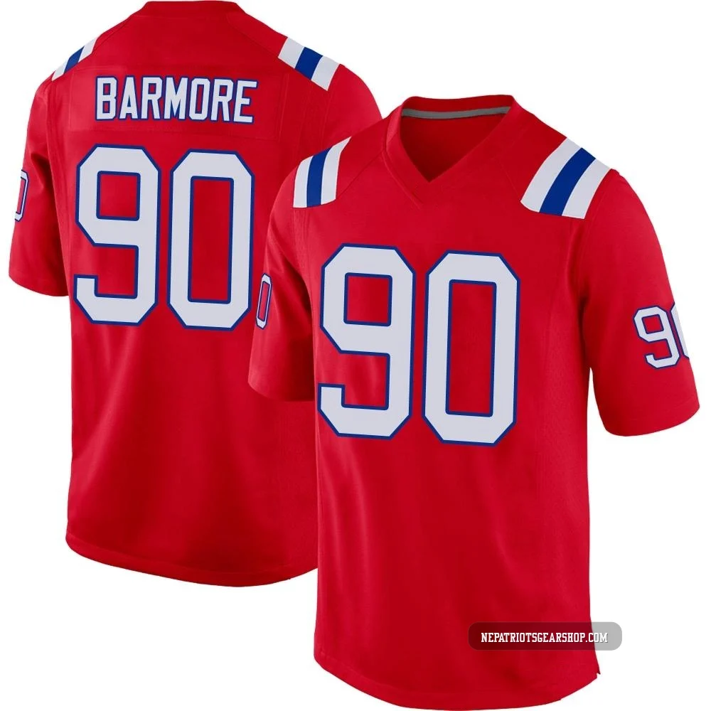 Christian Barmore ＃90 New England Patriots Game Alternate Jersey - Men's Red