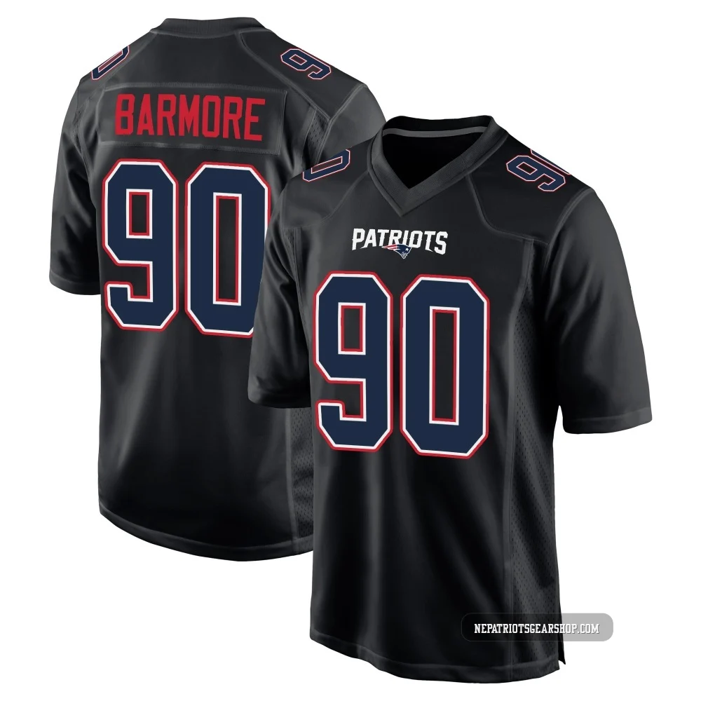 Christian Barmore ＃90 New England Patriots Game Carbon Fashion Jersey - Youth Black