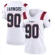 Christian Barmore ＃90 New England Patriots Game Jersey - Women's White