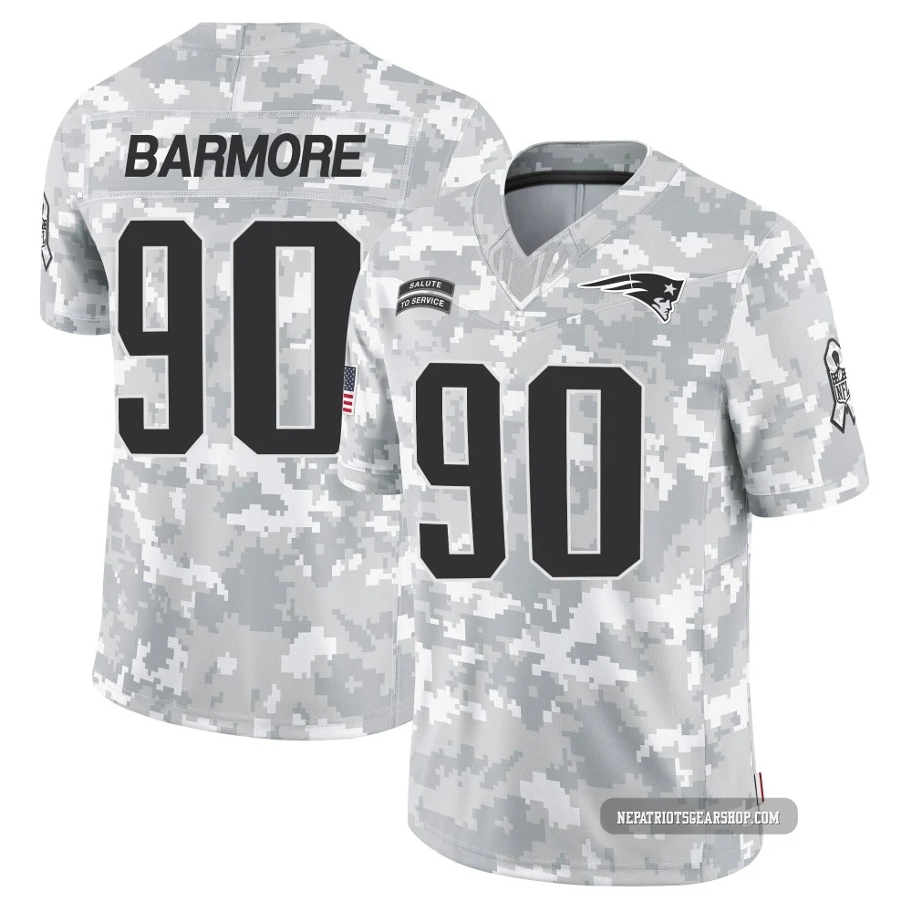 Christian Barmore ＃90 New England Patriots Limited 2024 Salute to Service Jersey - Men's Arctic Camo